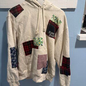 Patchwork Hoodie Heather Grey / Small